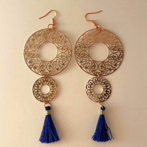 Delicate Long Earrings with Tassel